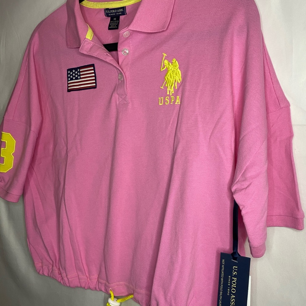 NWT! US Polo Assn. Sporty Cropped Polo